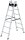 MUNK Stehleiter beidseitig 33012 silber 2x 6 Sprossen, H: 183,0 cm