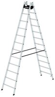 MUNK Stehleiter beidseitig 33024 silber 2x 12 Sprossen,...