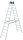 MUNK Stehleiter beidseitig 33024 silber 2x 12 Sprossen, H: 351,0 cm