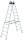MUNK Stehleiter beidseitig 33020 silber 2x 10 Sprossen, H: 295,0 cm