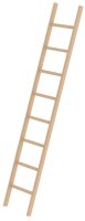 MUNK Anlegeleiter 33108 natur 8 Sprossen, H: 248,0 cm