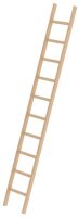 MUNK Anlegeleiter 33110 natur 10 Sprossen, H: 300,0 cm