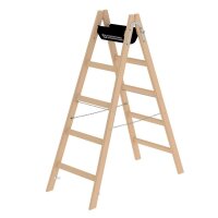 MUNK Stehleiter beidseitig 33210 natur 2x 5 Sprossen, H:...