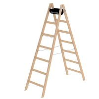 MUNK Stehleiter beidseitig 33214 natur 2x 7 Sprossen, H:...