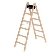 MUNK Stehleiter beidseitig 33212 natur 2x 6 Sprossen, H:...