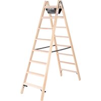 MUNK Stehleiter beidseitig 33816 natur 2x 8 Sprossen, H:...
