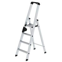 MUNK Stehleiter einseitig 40104 silber 4 Stufen, H: 148,0 cm