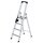 MUNK Stehleiter einseitig 40104 silber 4 Stufen, H: 148,0 cm
