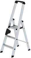 MUNK Stehleiter einseitig 40103 silber 3 Stufen, H: 134,0 cm