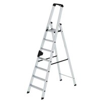 MUNK Stehleiter einseitig 40107 silber 7 Stufen, H: 205,0 cm
