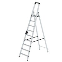 MUNK Stehleiter einseitig 40109 silber 9 Stufen, H: 275,0 cm