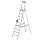 MUNK Stehleiter einseitig 40109 silber 9 Stufen, H: 275,0 cm