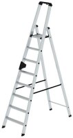 MUNK Stehleiter einseitig 40108 silber 8 Stufen, H: 251,0 cm