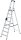 MUNK Stehleiter einseitig 40108 silber 8 Stufen, H: 251,0 cm