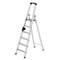 MUNK Stehleiter einseitig 40106 silber 6 Stufen, H: 181,0 cm