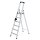 MUNK Stehleiter einseitig 40106 silber 6 Stufen, H: 181,0 cm
