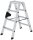 MUNK Stehleiter beidseitig 40208 silber 2x 4 Stufen, H: 91,0 cm