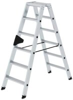 MUNK Stehleiter beidseitig 40212 silber 2x 6 Stufen, H:...