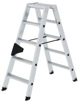 MUNK Stehleiter beidseitig 40210 silber 2x 5 Stufen, H:...