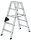 MUNK Stehleiter beidseitig 40210 silber 2x 5 Stufen, H: 114,0 cm
