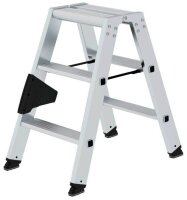 MUNK Stehleiter beidseitig 40206 silber 2x 3 Stufen, H:...