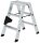 MUNK Stehleiter beidseitig 40206 silber 2x 3 Stufen, H: 67,0 cm