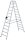 MUNK Stehleiter beidseitig 40224 silber 2x 12 Stufen, H: 279,0 cm