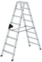 MUNK Stehleiter beidseitig 40216 silber 2x 8 Stufen, H:...