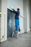 MUNK Stehleiter beidseitig 40220 silber 2x 10 Stufen, H:...
