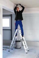 MUNK Stehleiter beidseitig 40220 silber 2x 10 Stufen, H: 232,0 cm