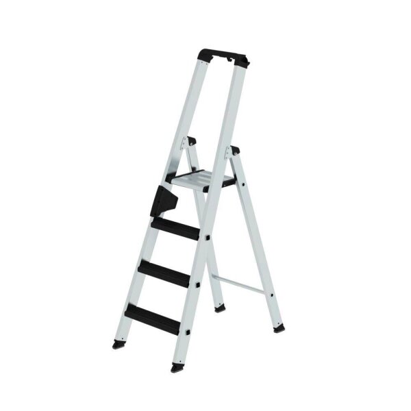 MUNK Stehleiter einseitig 42104 silber 4 Stufen, H: 158,0 cm