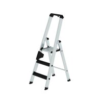 MUNK Stehleiter einseitig 42103 silber 3 Stufen, H: 134,0 cm