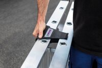 MUNK Stehleiter einseitig 42103 silber 3 Stufen, H: 134,0 cm