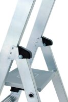 MUNK Stehleiter einseitig 42103 silber 3 Stufen, H: 134,0 cm
