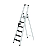 MUNK Stehleiter einseitig 42106 silber 6 Stufen, H: 205,0 cm