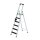 MUNK Stehleiter einseitig 42106 silber 6 Stufen, H: 205,0 cm