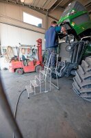 MUNK Montagetritt mit Handlauf 50043 silber 3 Stufen, H: 60,0 cm