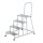 MUNK Montagetritt mit Handlauf 50044 silber 4 Stufen, H: 80,0 cm