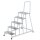 MUNK Montagetritt mit Handlauf 50045 silber 5 Stufen, H: 100,0 cm