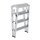 MUNK Stehleiter beidseitig 50096 silber 2x 4 Stufen, H: 93,0 cm