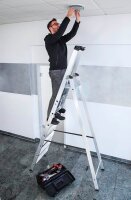 MUNK Stehleiter einseitig 40110 silber 10 Stufen, H: 298,0 cm