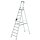 MUNK Stehleiter einseitig 40110 silber 10 Stufen, H: 298,0 cm