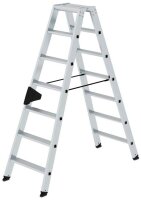 MUNK Stehleiter beidseitig 40214 silber 2x 7 Stufen, H:...