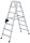 MUNK Stehleiter beidseitig 40214 silber 2x 7 Stufen, H: 161,0 cm