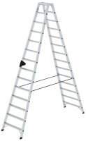 MUNK Stehleiter beidseitig 40228 silber 2x 14 Stufen, H:...