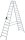 MUNK Stehleiter beidseitig 40228 silber 2x 14 Stufen, H: 325,0 cm