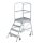MUNK Podestleiter 50104 fahrbar silber 4 Stufen, H: 196,0 cm