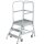 MUNK Podestleiter 50103 fahrbar silber 3 Stufen, H: 172,0 cm