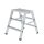 MUNK Klapptritt 50095 silber 2x 3 Stufen, H: 69,0 cm