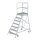 MUNK Podestleiter 50107 fahrbar silber 7 Stufen, H: 268,0 cm